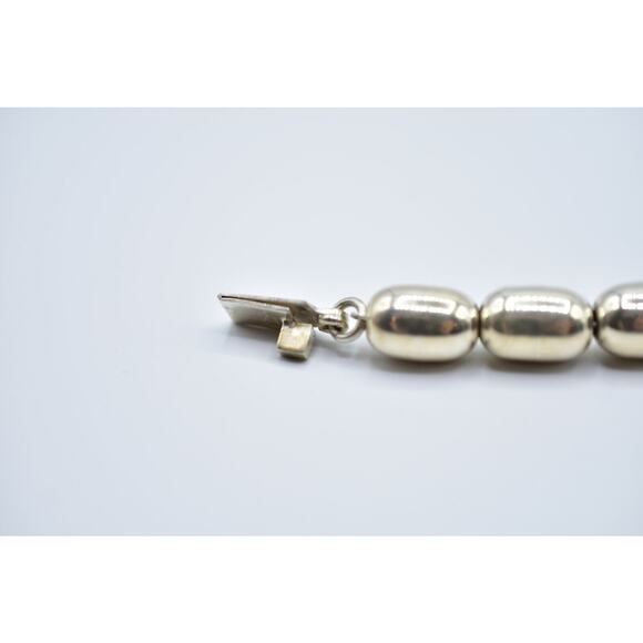 Vintage Alicia Bracelet Sterling Silver 925 Beaded 22.64 Gram Mexico Signed Bin4 - Picture 7 of 11